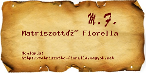 Matriszottó Fiorella névjegykártya